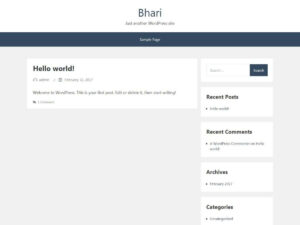 Bhari WordPress Theme for the bloggers.