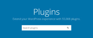 WordPress plugins page screenshot