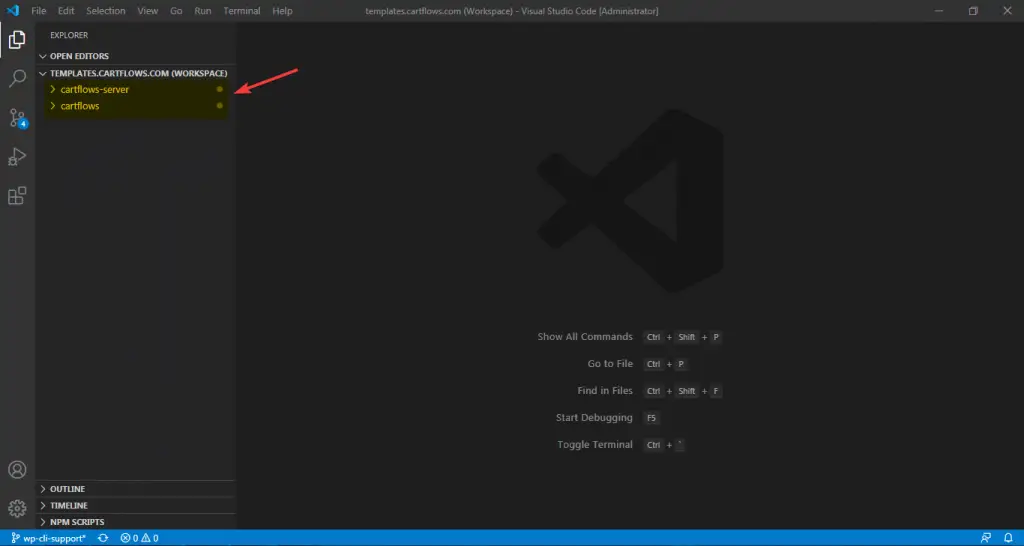 VSCode current workspace