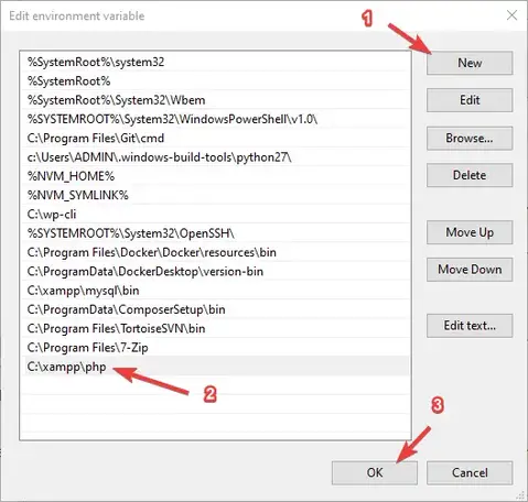 [Solved] PHP is not recognized as an internal or external command 5