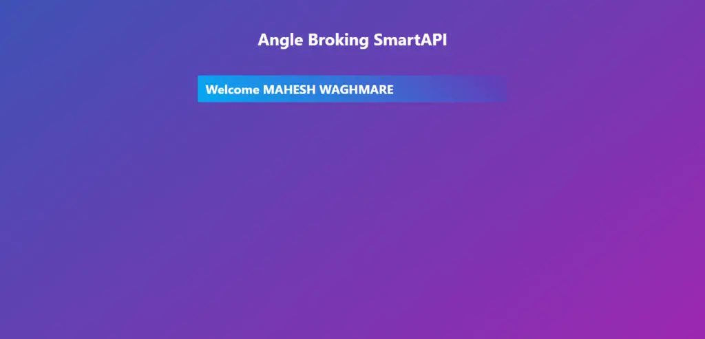 Angle Broking SmartAPI App 2
