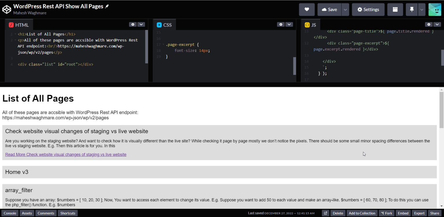WordPress Rest API Default Endpoints with Examples